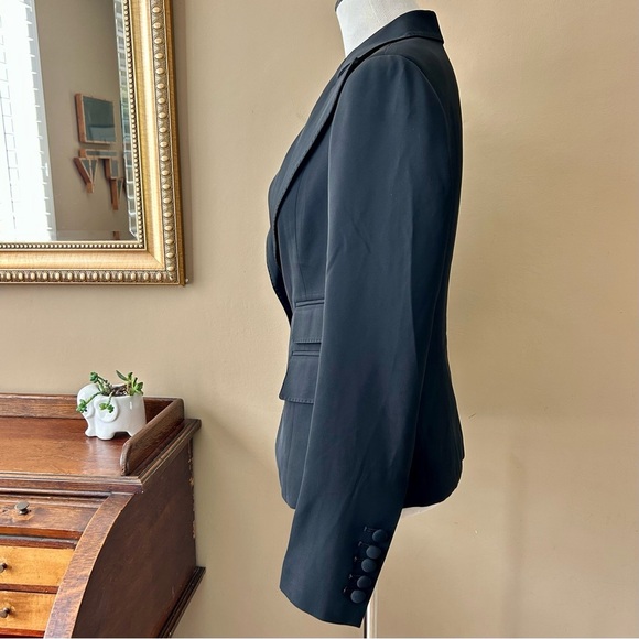 Vintage 90s Tom Ford Black Blazer Jacket Tailored Button Front UK 8 US 4 / 6 - Picture 6 of 10